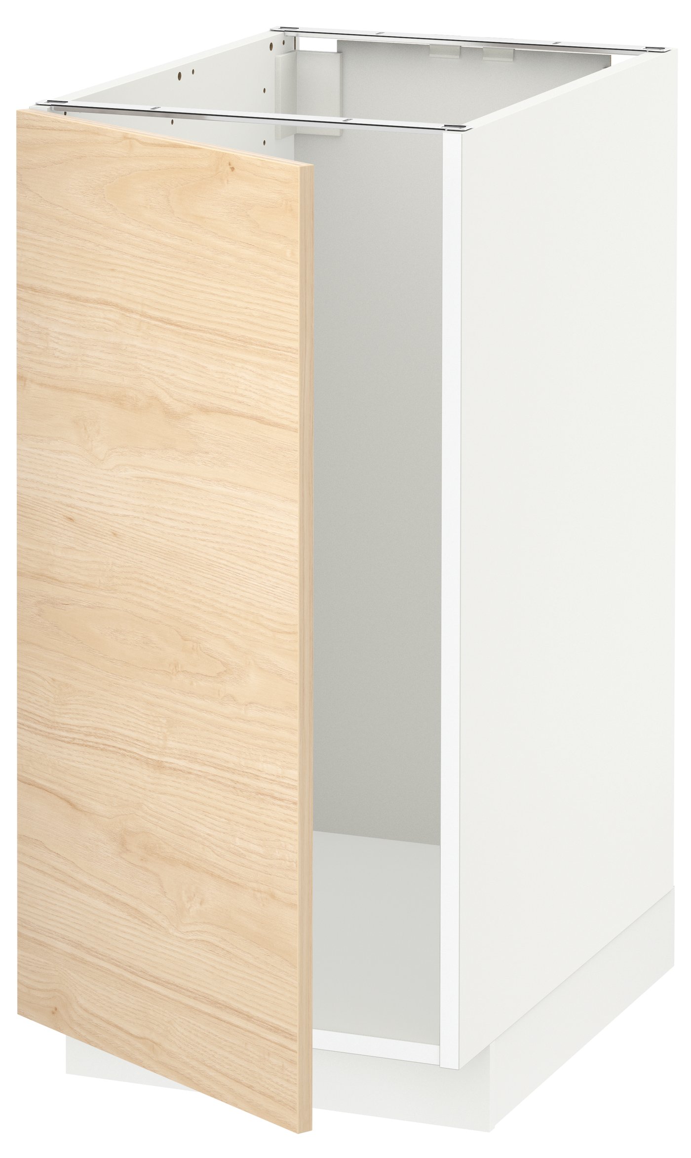IKEA METOD bänkskåp f diskbänk/sopsortering, vit/askersund ljus askmönstrad, 40x60 cm