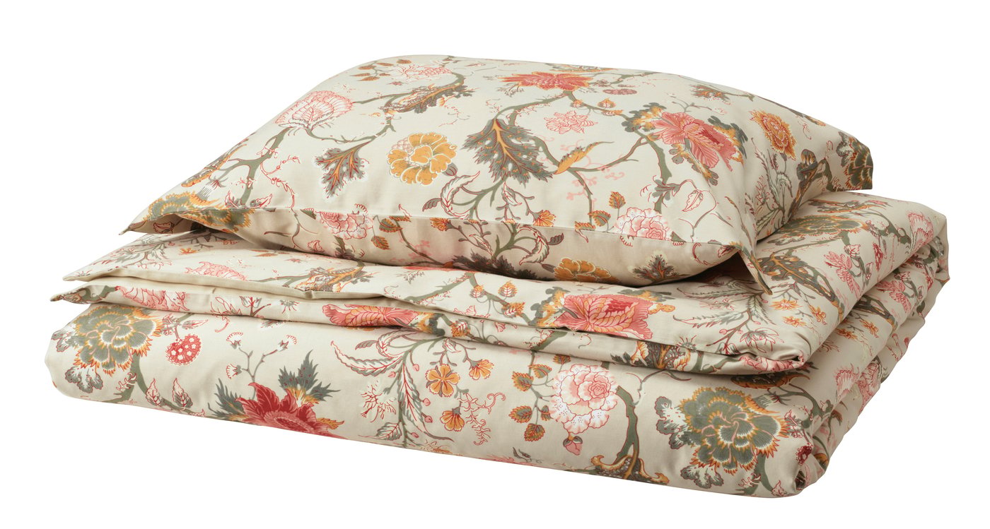 Nasselklocka Funda Nordica Con Funda Almohada Beige Grisaceo Multicolor