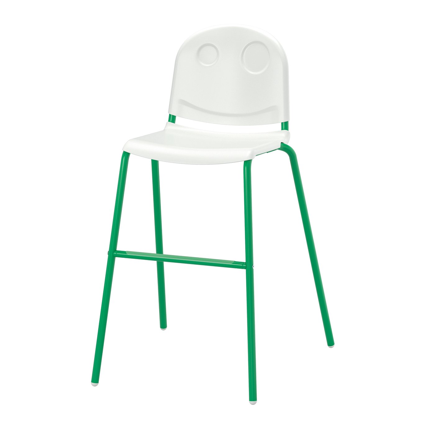 IKEA VILDGÅS juniorstol, vit/grön