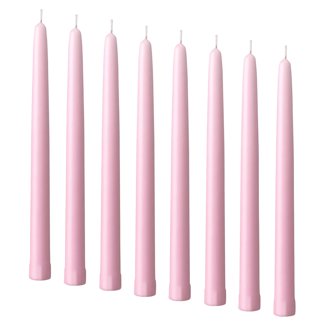 IKEA KLOKHET ljus utan doft, ljusrosa, 25 cm