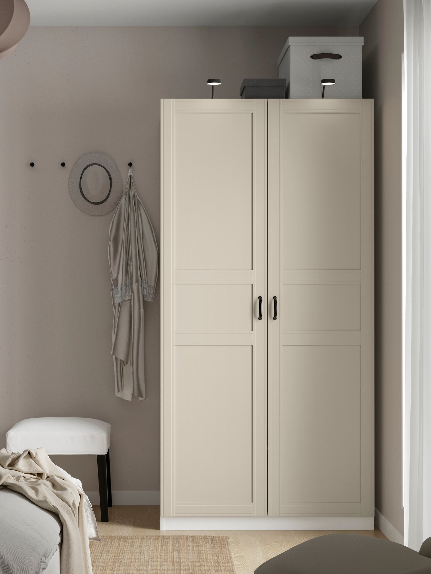 A white LAVHED skirting-board