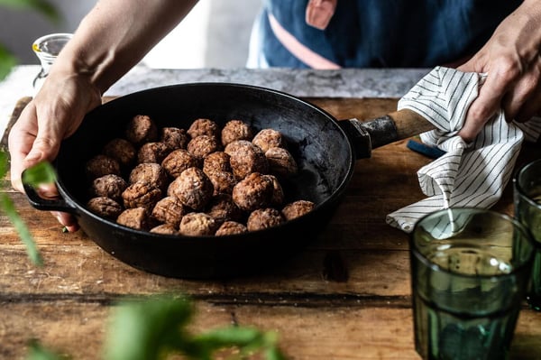 Fry the plant balls