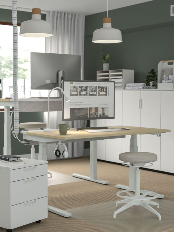 A white GALANT drawer unit on castors