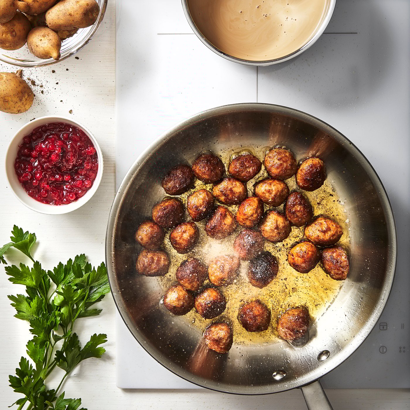 A frozen HUVUDROLL meatballs