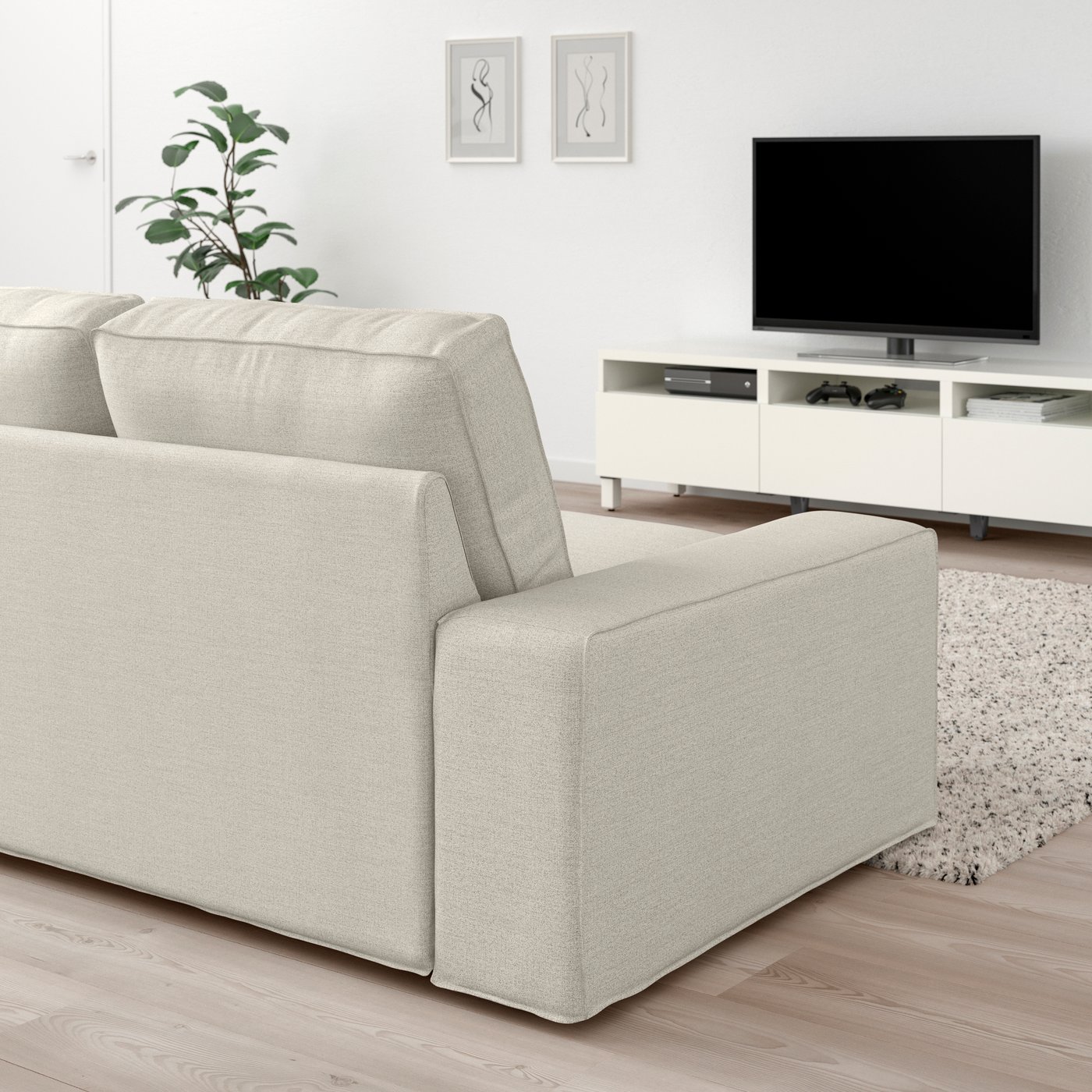 IKEA KIVIK 2-sitssoffa, gunnared beige