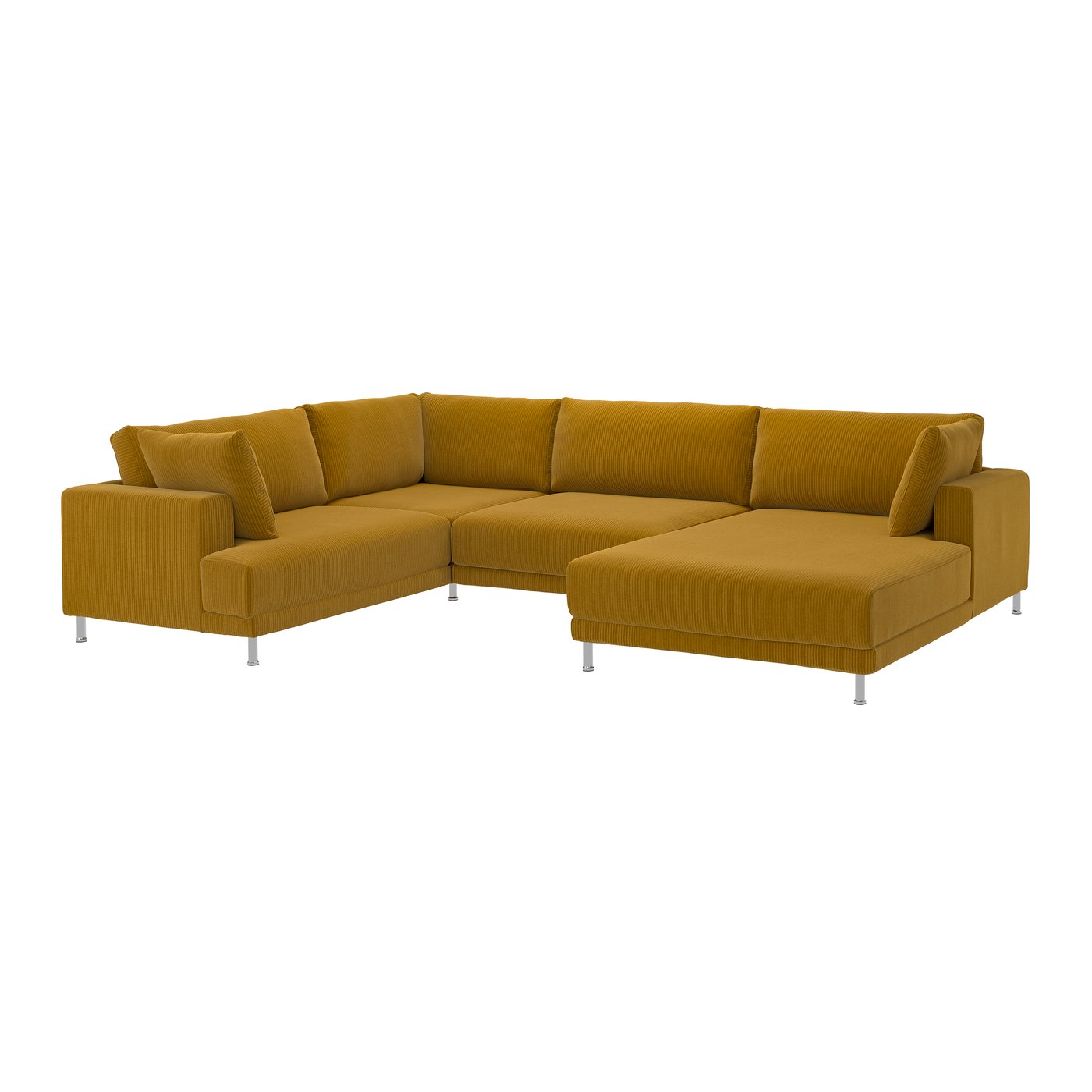 IKEA UPPÅKRA u-formad soffa, 4,5-sits, med schäslong, höger/samsala gulbrun