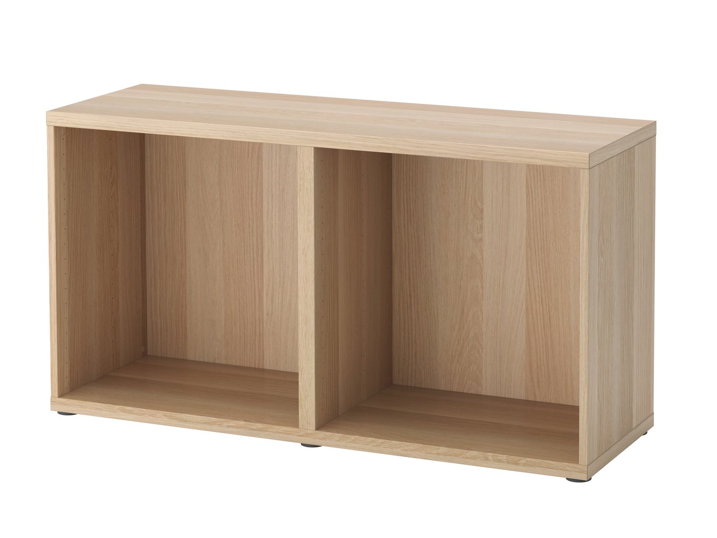 IKEA BESTÅ stomme, vitlaserad ekeffekt, 120x40x64 cm