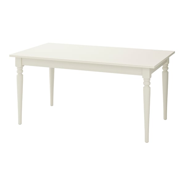A white INGATORP extendable table