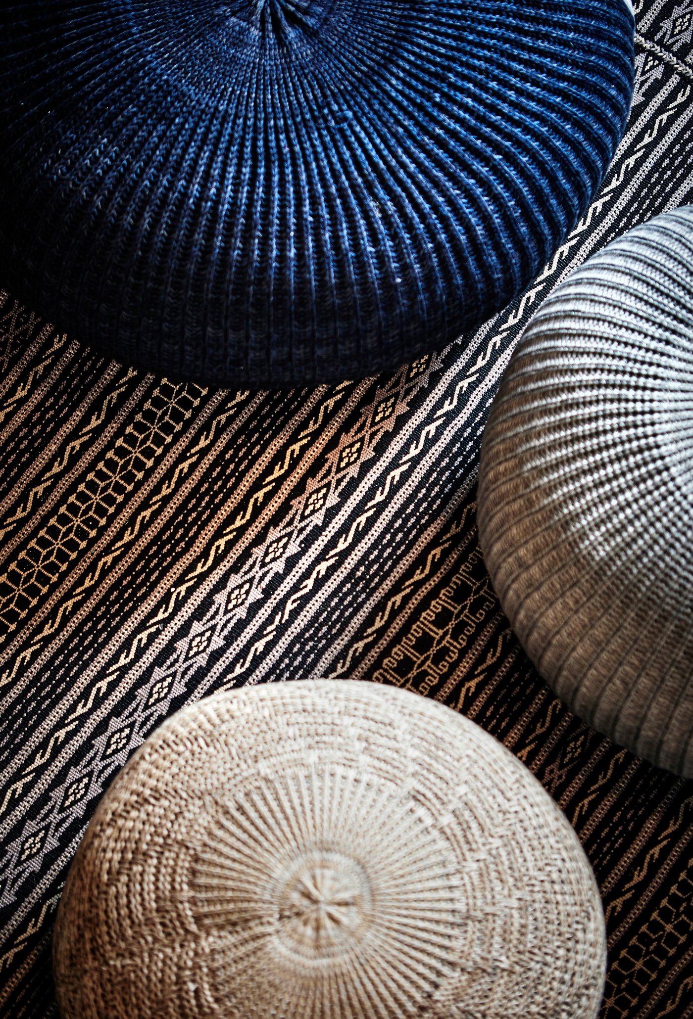 A grey SANDARED pouffe