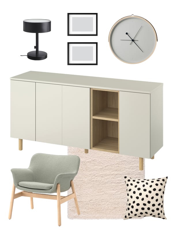 A Gunnared light green VEDBO armchair