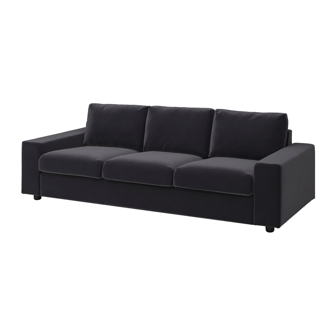 IKEA - VIMLE 3:n istuttava vuodesohva, leveillä käsinojilla/Djuparp tummanharmaa