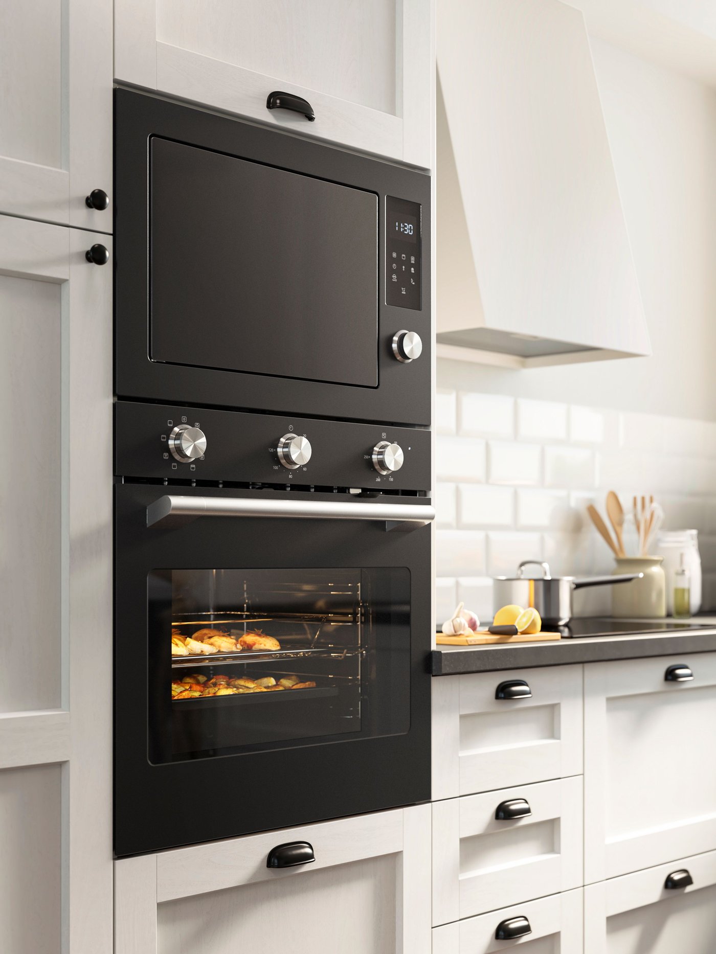 A grill function black/IKEA 300 STENABY fan oven