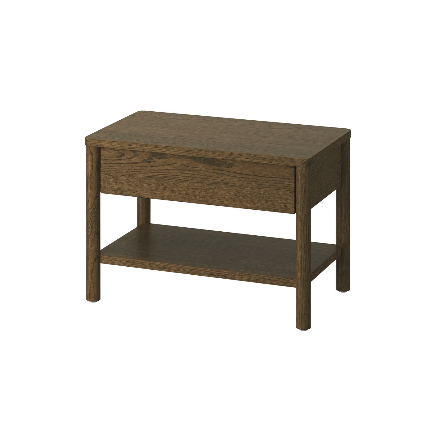 IKEA TONSTAD sidobord, brun betsad ekfaner, 64x40 cm
