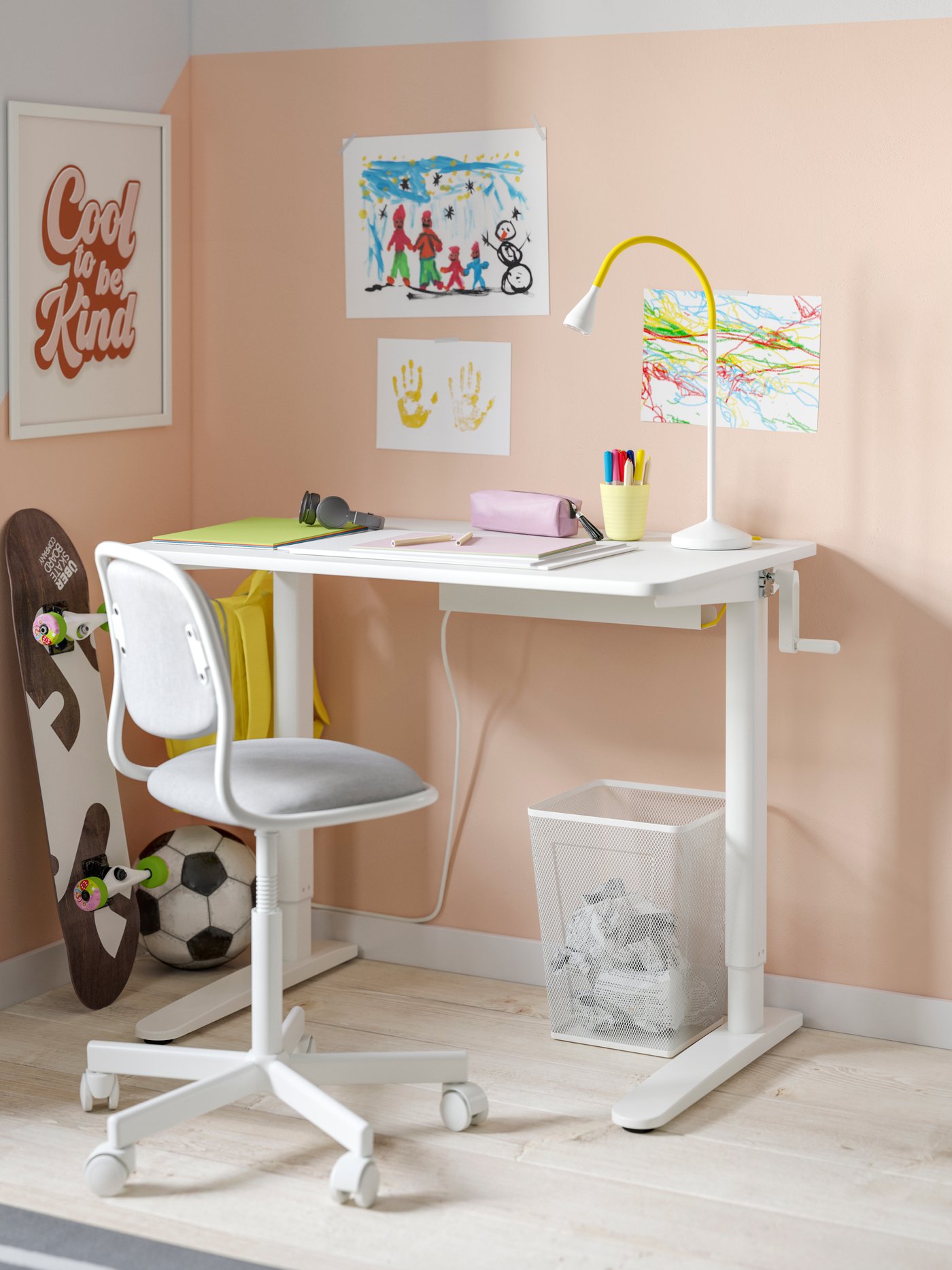 A white RELATERA desk sit/stand