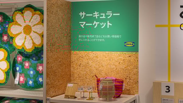 サーキュラーマーケットの展示スペース。