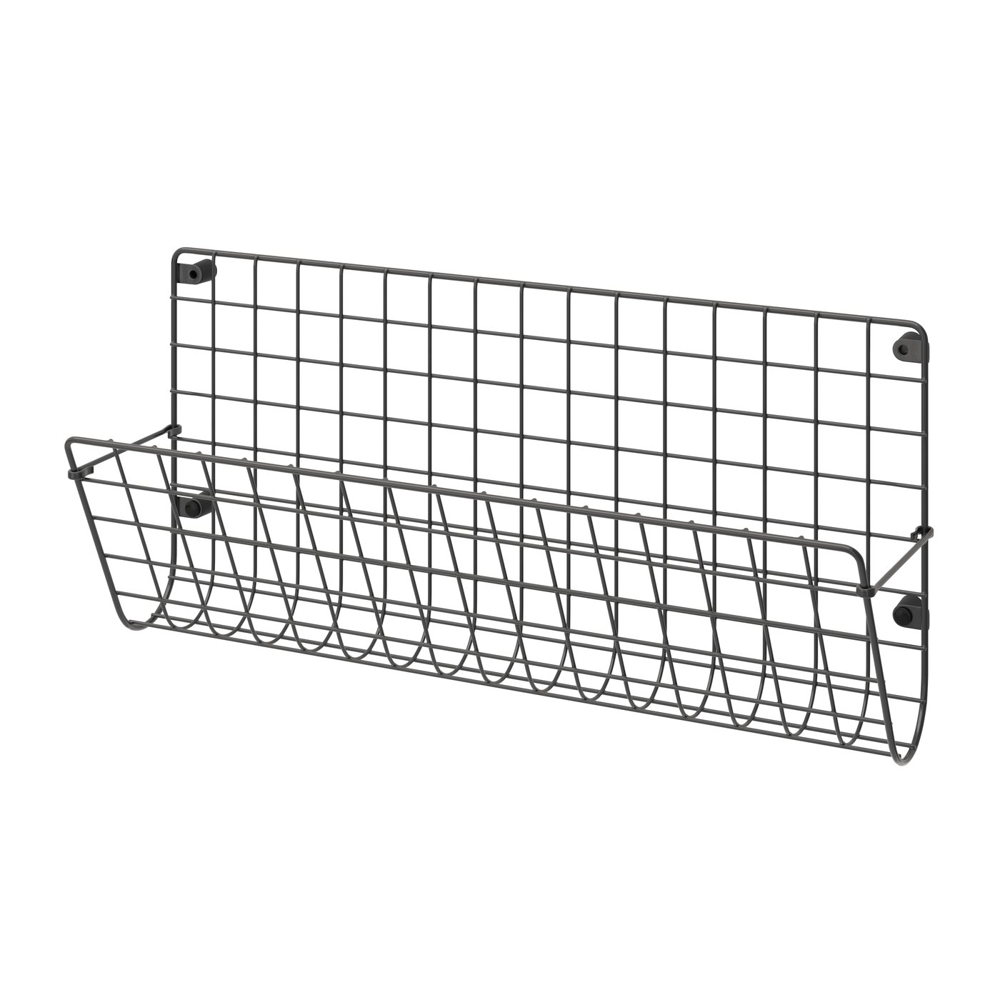 IKEA GREJIG väggficka, grå, 58x17x28 cm