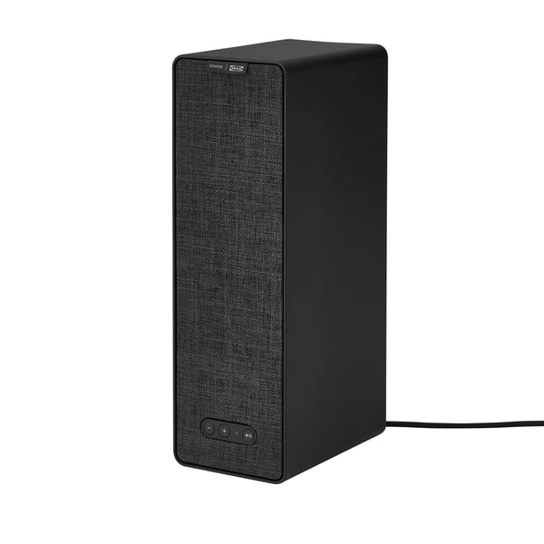 A black smart/gen 2 SYMFONISK WiFi bookshelf speaker