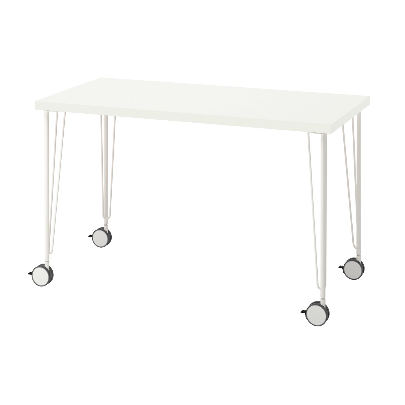IKEA LAGKAPTEN / KRILLE skrivbord, vit, 120x60 cm
