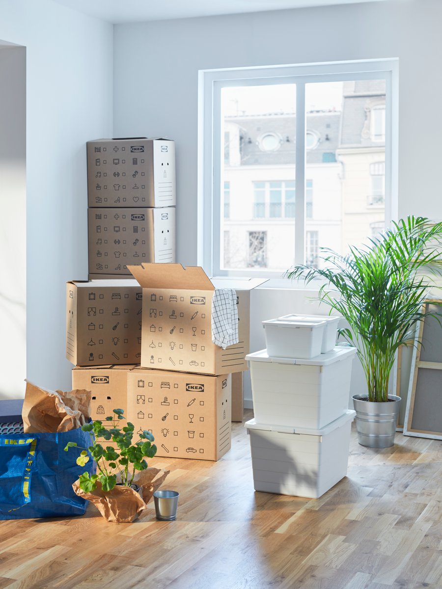Des cartons de déménagement pour un nouveau départ IKEA