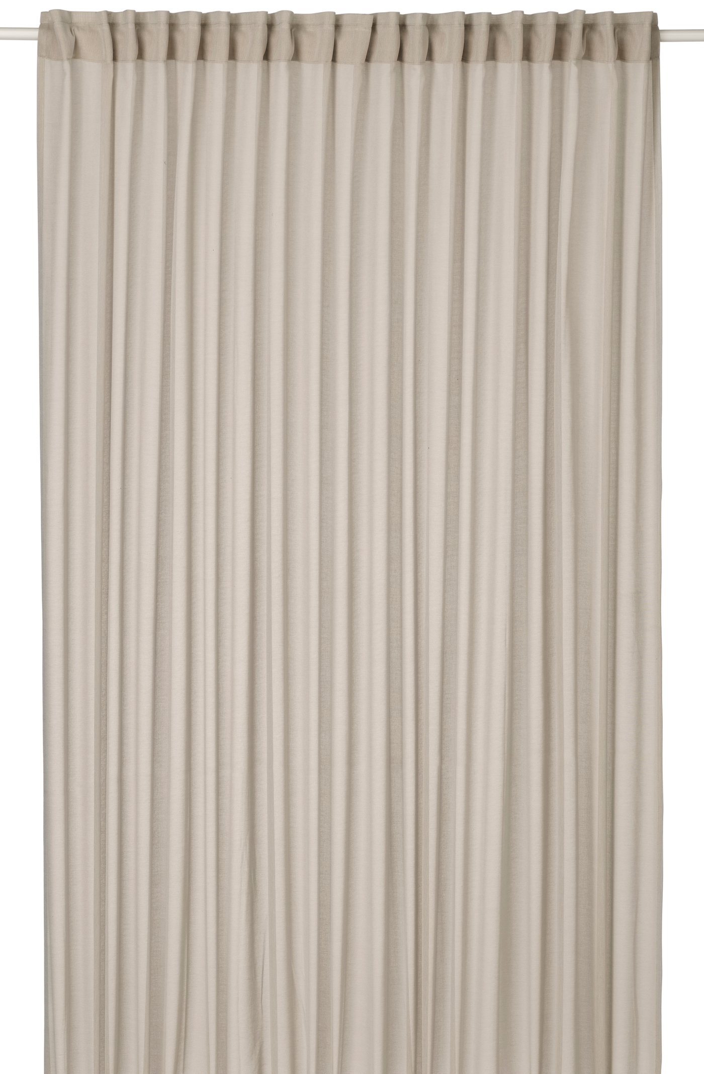 IKEA ÄNGSFRYLE skir gardin, 1 längd, beige/med veckband, 300x350 cm