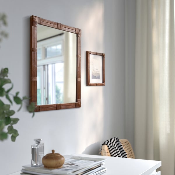 A brown KLIBBAL mirror