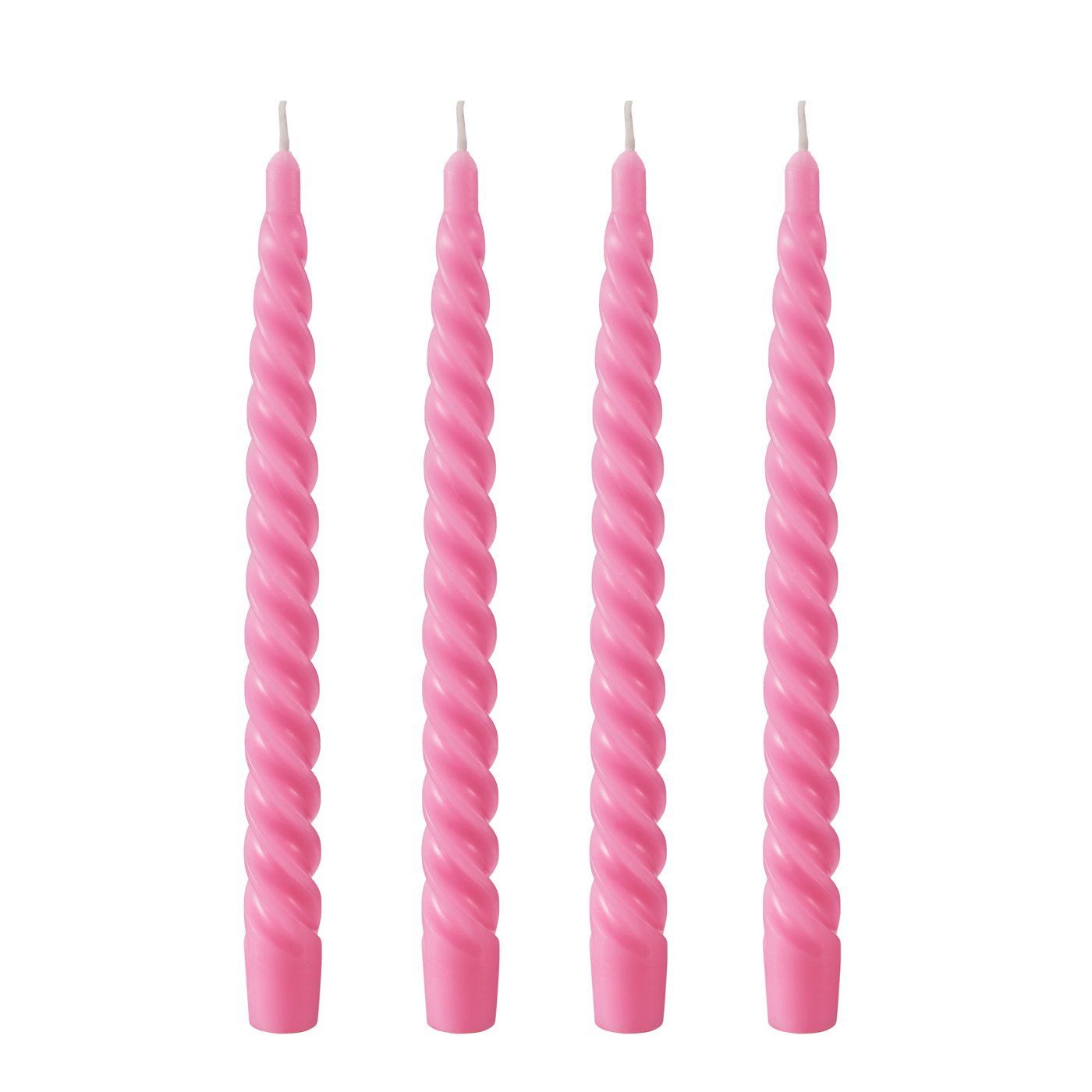 IKEA CONTORTATALL kronljus utan doft, vridna/rosa, 25 cm