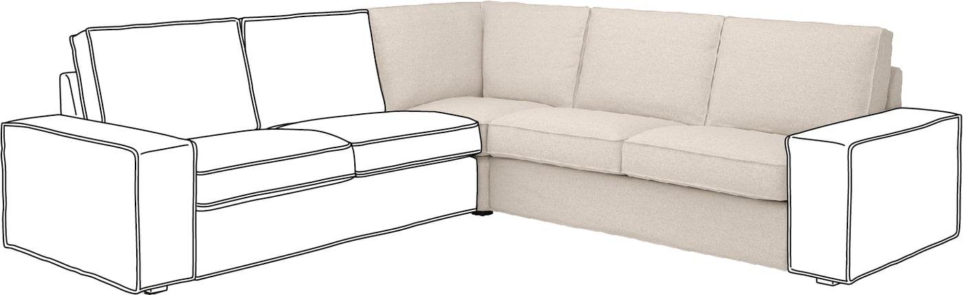 IKEA KIVIK hörnsektion, gunnared beige