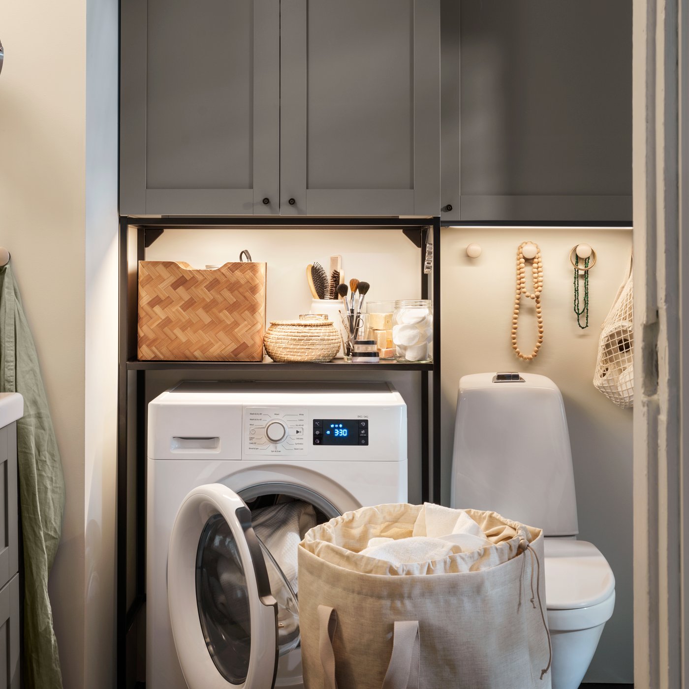 A grey frame ENHET drawer front