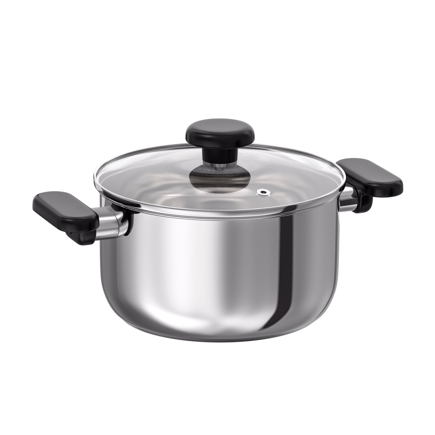 IKEA MIDDAGSMAT gryta med lock, klarglas/rostfritt stål, 3 l