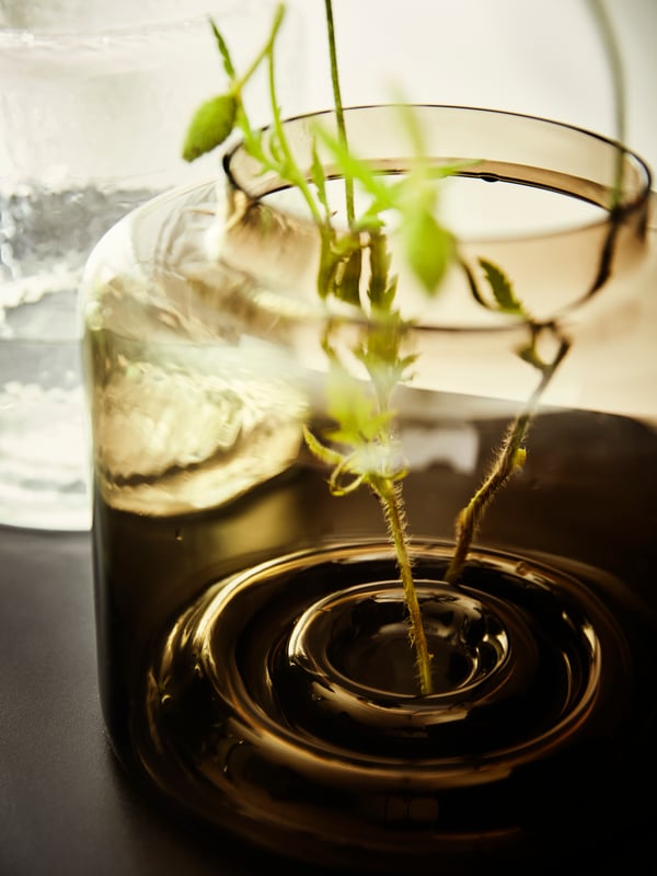 A green-brown KONSTFULL vase