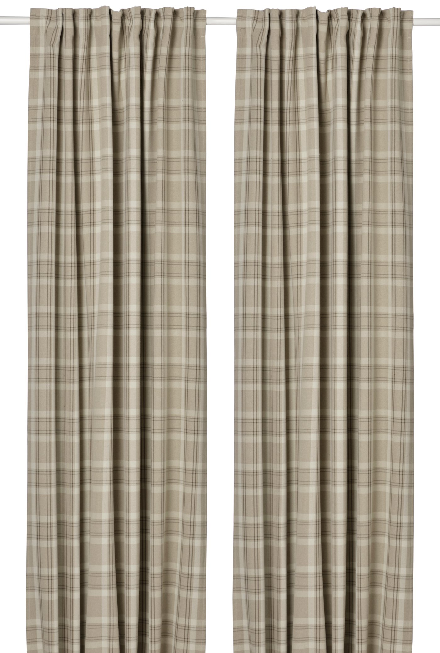 IKEA HÄGGVECKMAL mörkläggningsgardin, beige/med veckband, 145x250 cm, rumsförmörkande gardiner, 1 par