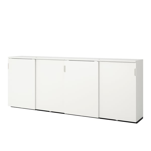 A white GALANT storage combination w sliding doors