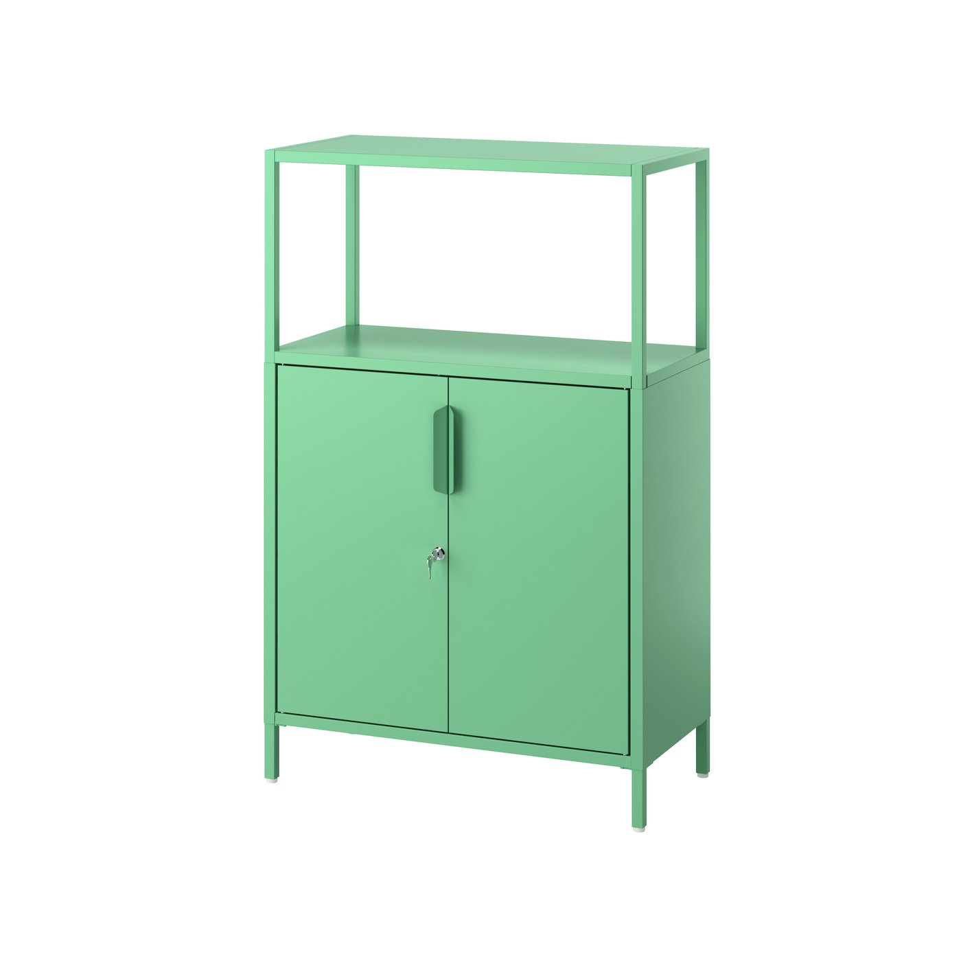 IKEA TROTTEN skåp med dörrar, ljusgrön, 70x35x110 cm