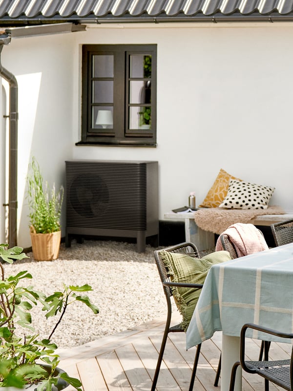 Heat pump outside