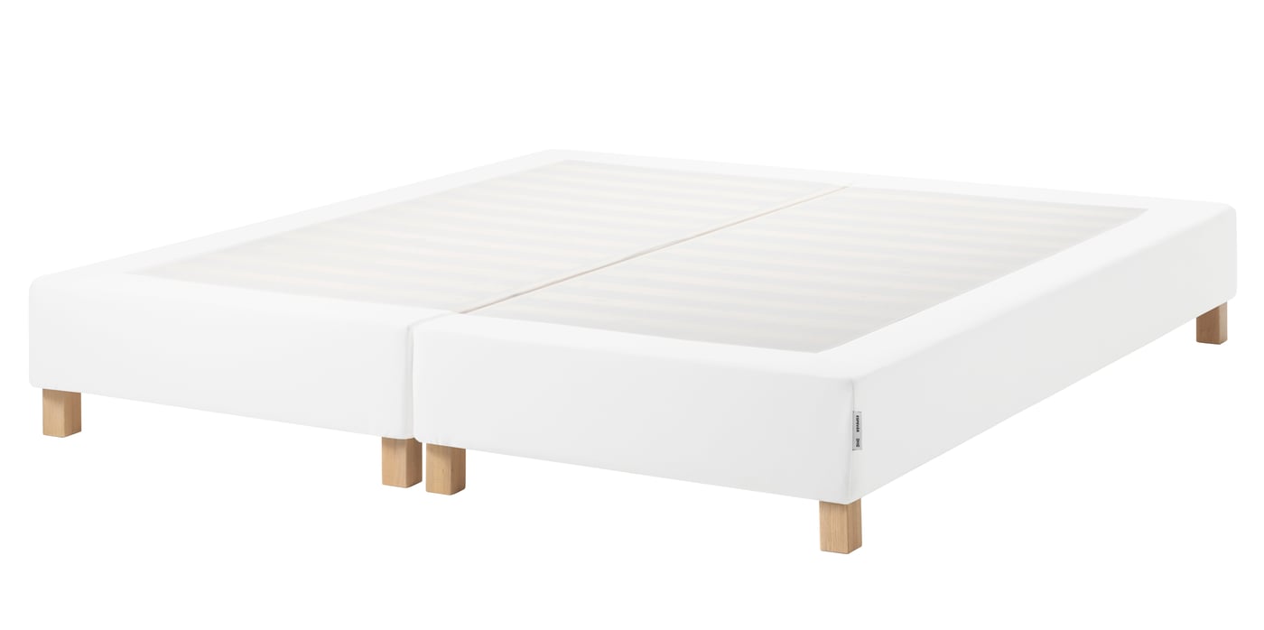 IKEA ESPEVÄR ribbmadrassbotten med ben, vit, 160x200 cm