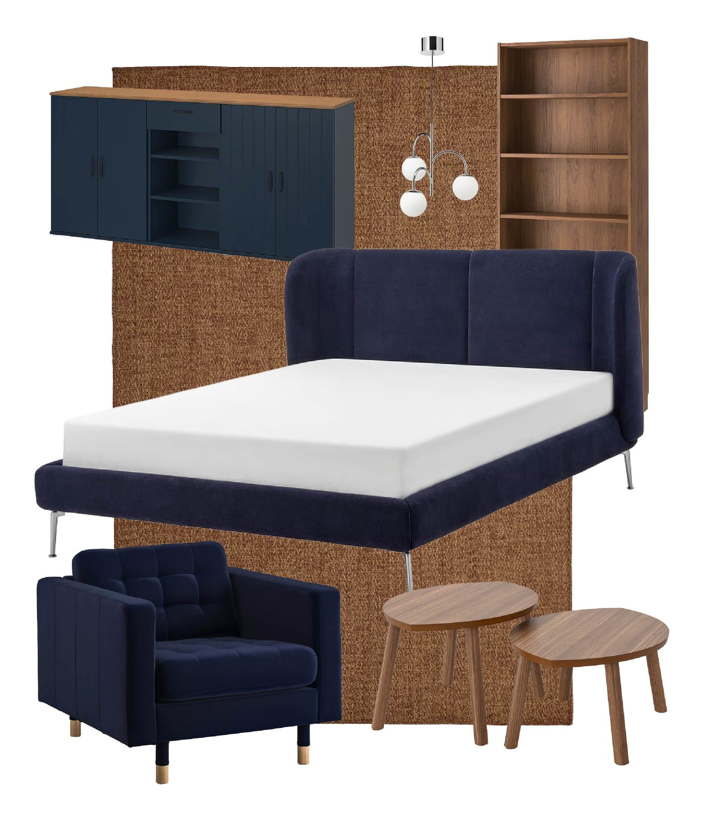 A walnut veneer STOCKHOLM nest of tables TUFJORD ART,20572499