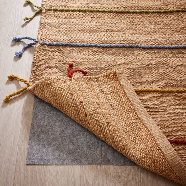 A handwoven/natural multicolour RAKLEV rug, flatwoven in the NA