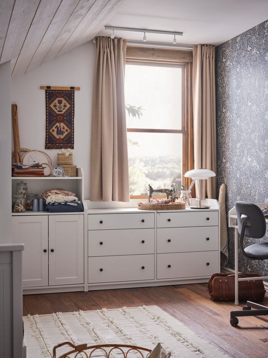 A guest bedroom with a warm atmosphere IKEA