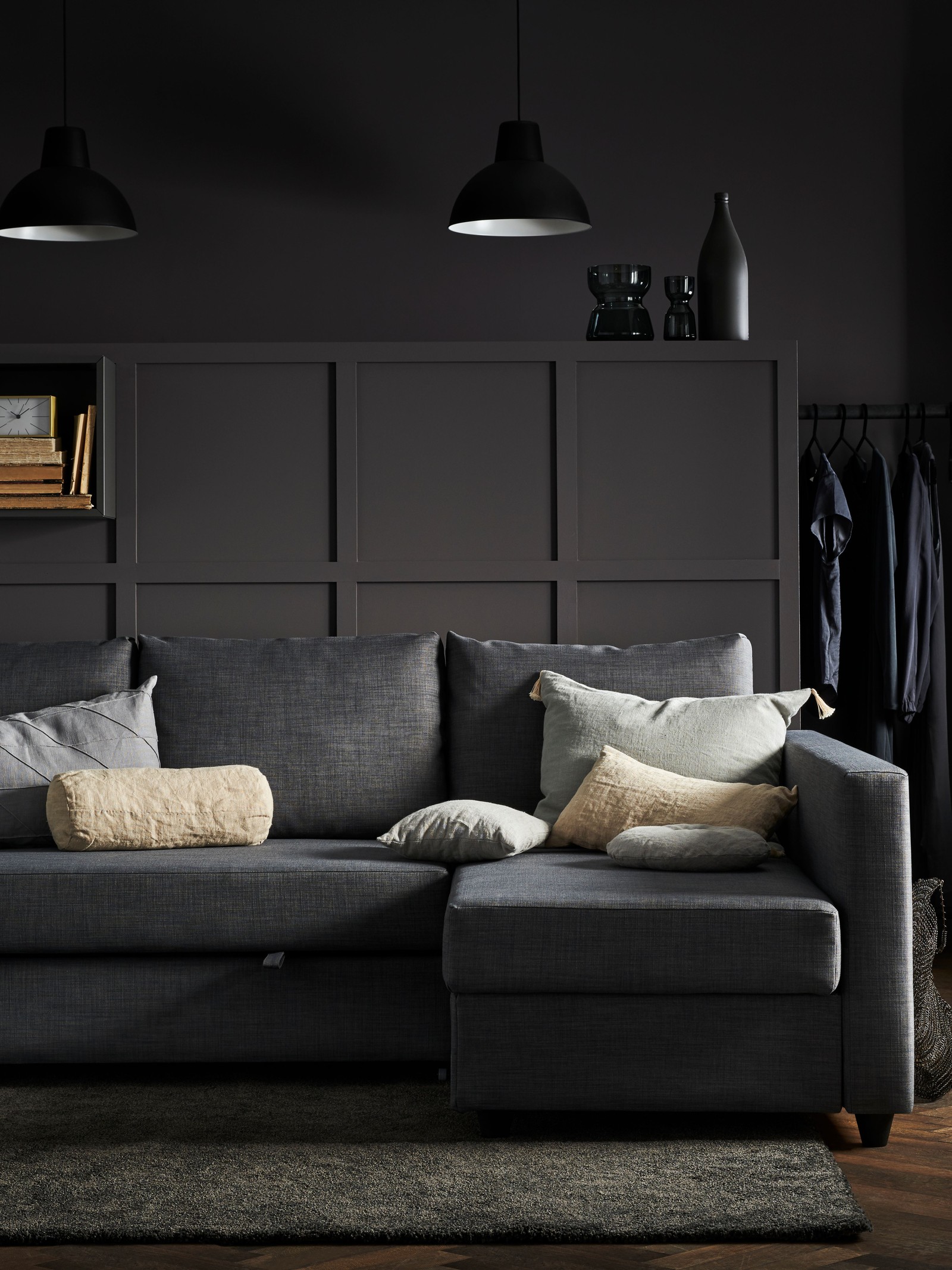 A black SKURUP pendant lamp