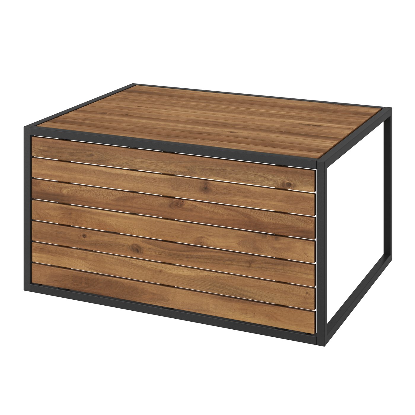 IKEA HÅKANSKÄR soffbord, utomhus/ljusbrunlaserad, 80x64 cm