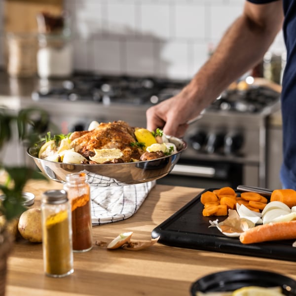 IKEA 365+ stainless steel pan with non-stick coating.