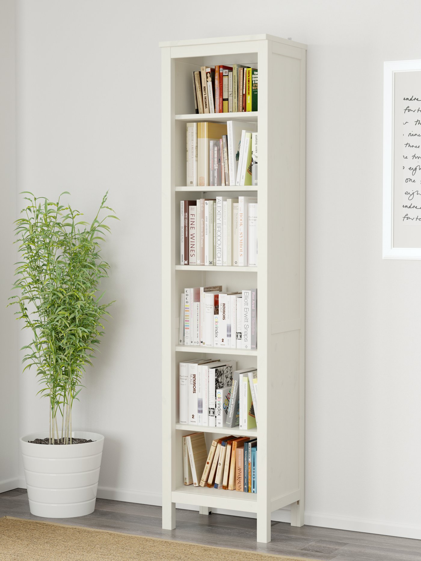 A white stain HEMNES bookcase