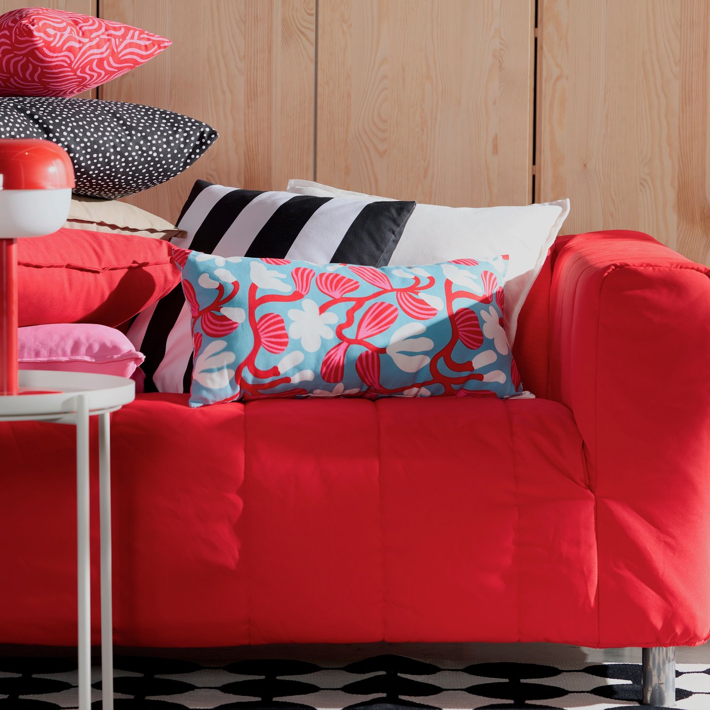 A white GURLI cushion cover