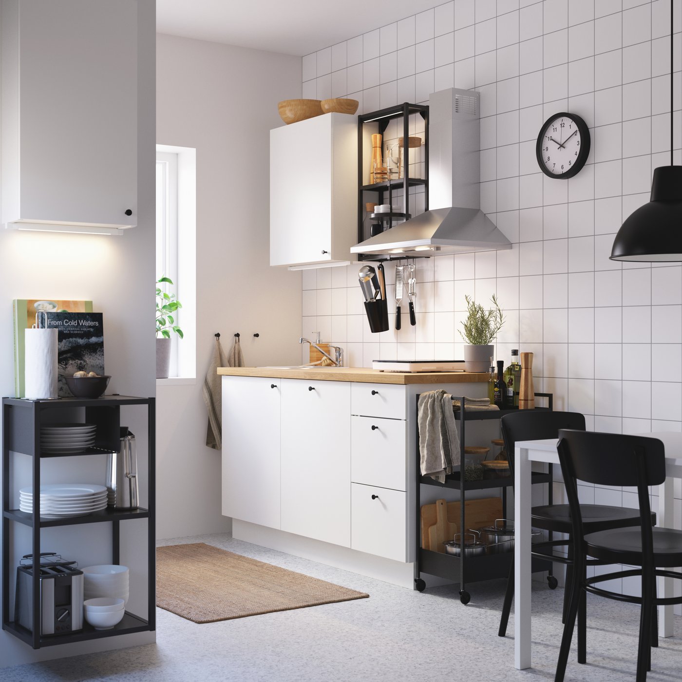 An anthracite/white ENHET kitchen