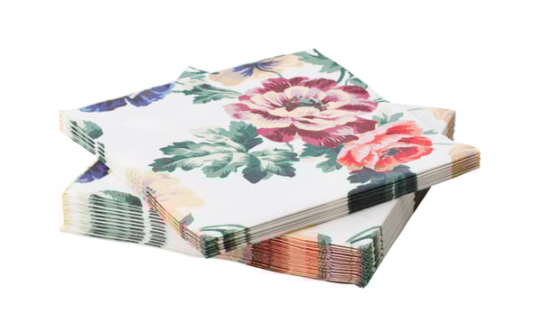 A multicolour/flower SMAKSINNE paper napkin