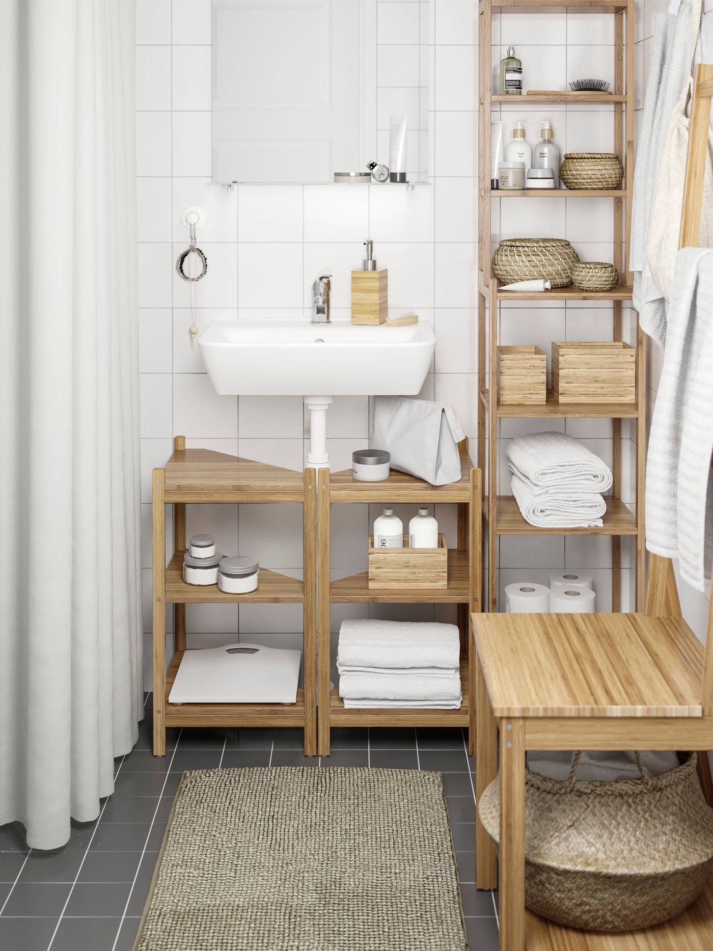 A nifty corner shelf for your compact bathroom IKEA