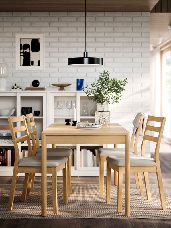 An oak veneer TONSTAD table