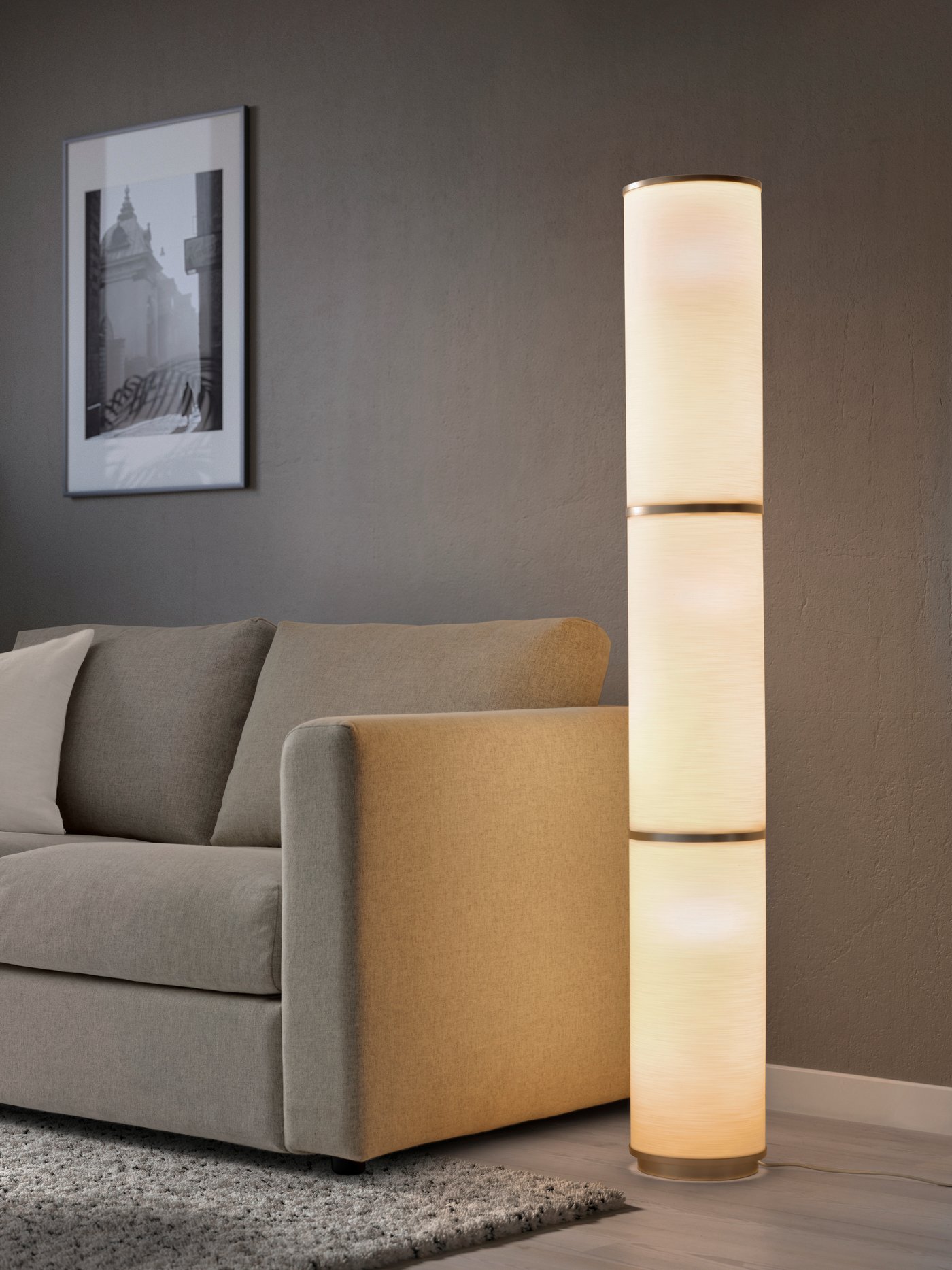 A white VIDJA floor lamp