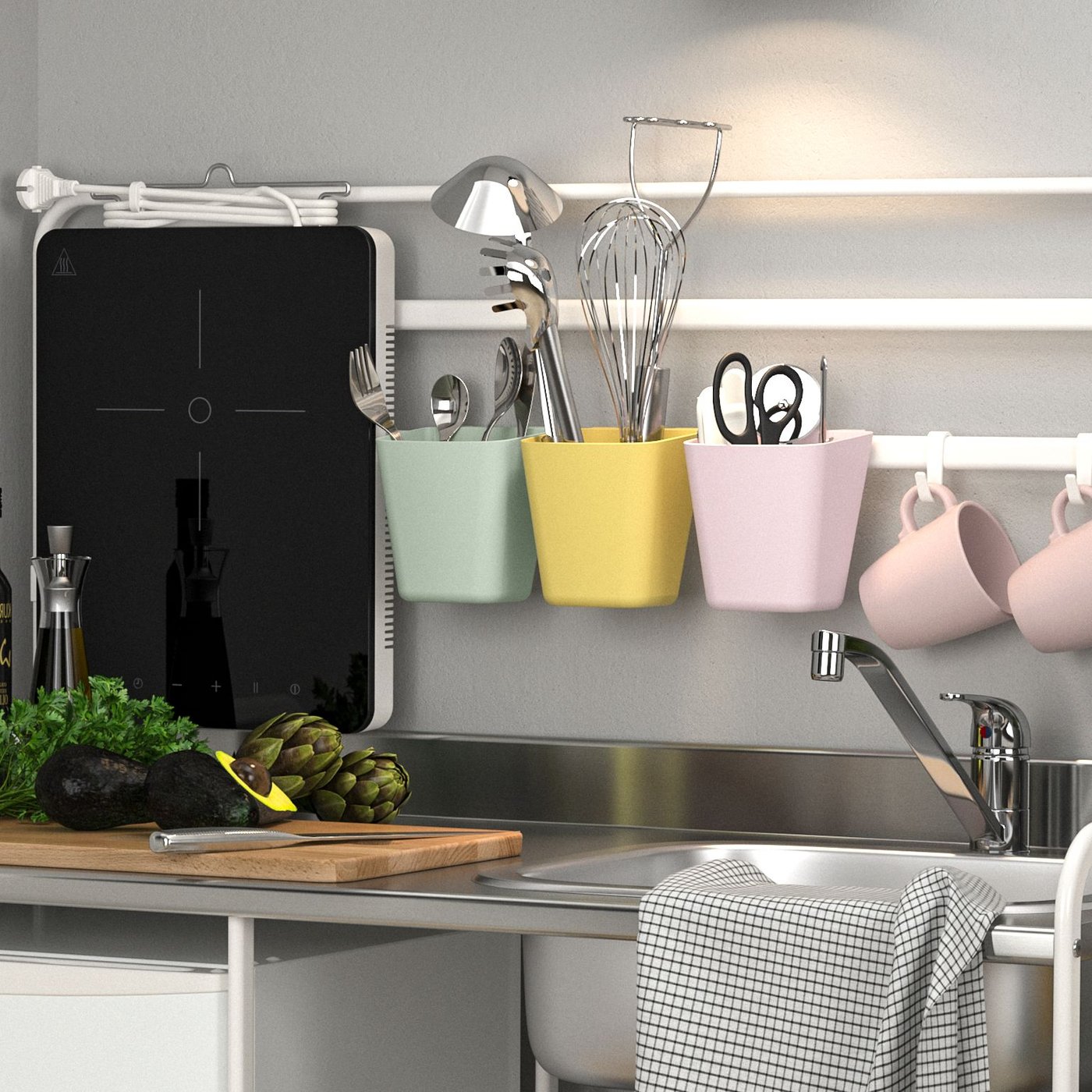 A pale green SUNNERSTA container