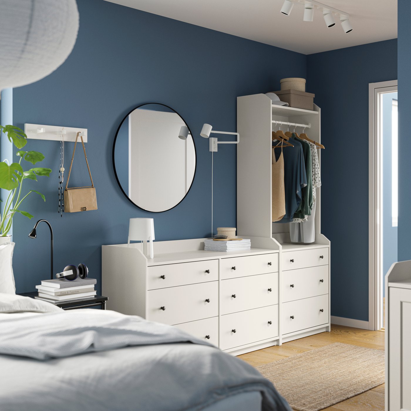 A white HAUGA storage combination